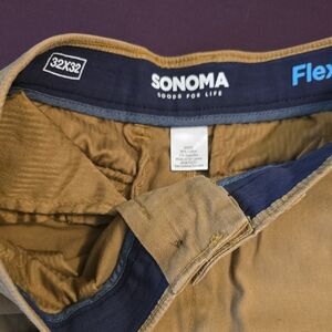 Sonoma Flexwear Tan Pants 32x32